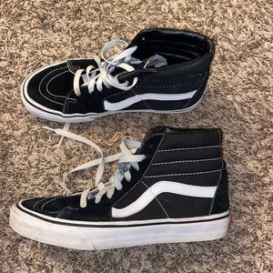 Black high top Vans for sale! Size 8
